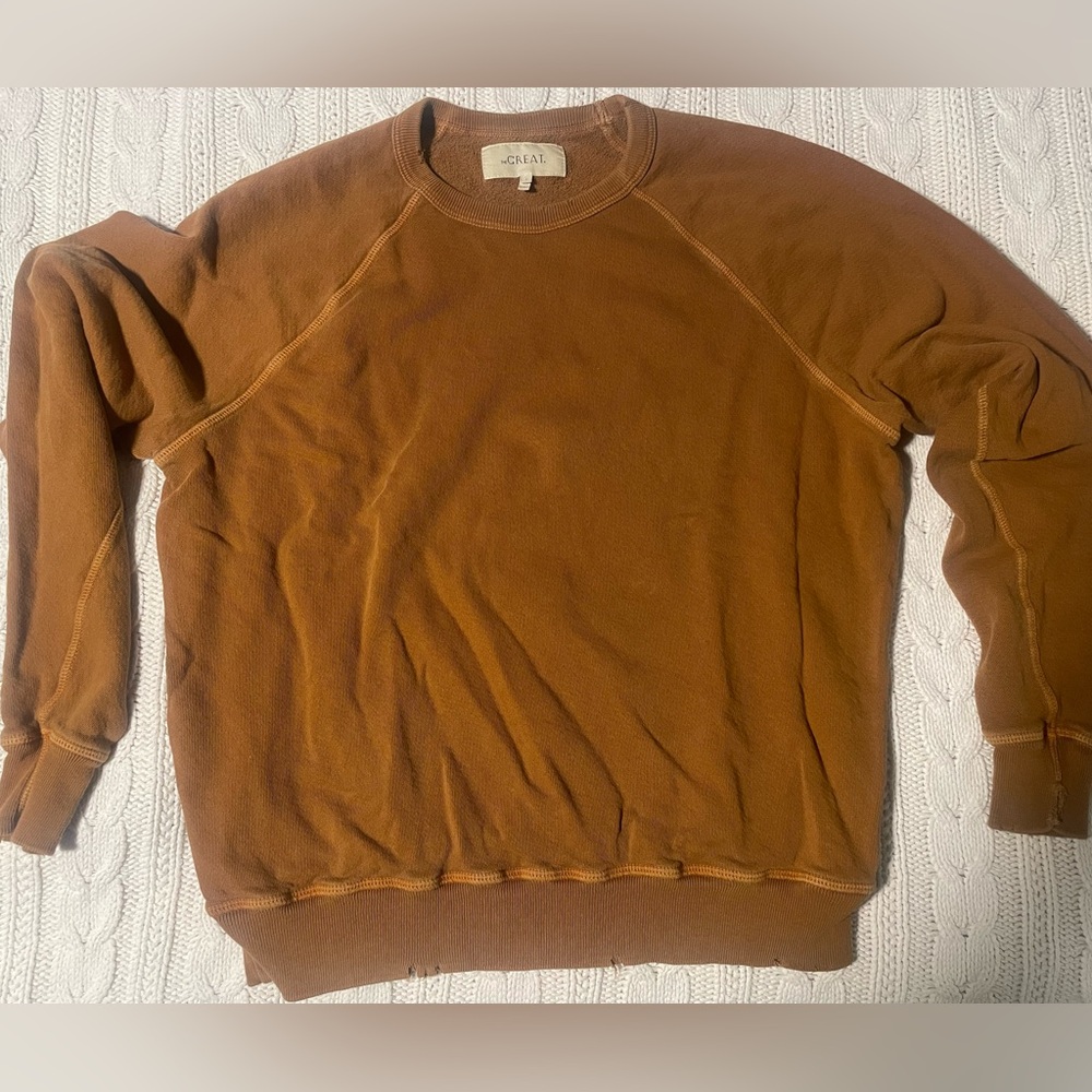 The Great college sweatshirt, cider color, size 1